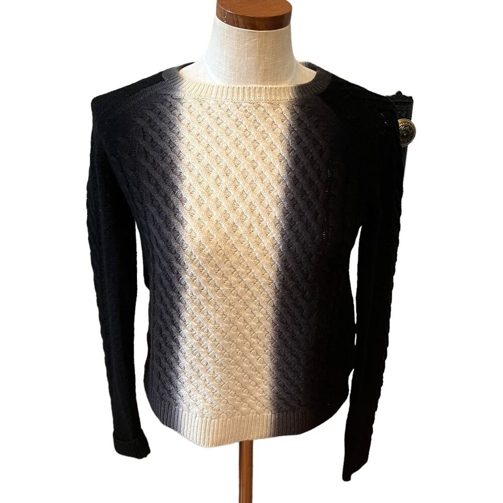 Vince ombre dyed cable knit cashmere blend sweater XS